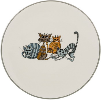 Тарелка десертная Lefard Озорные коты диаметр=20 см высота=2 см, серый, 188-177