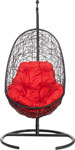 Кресло подвесное  Bigarden ``Easy``, черное, со стойкой, красная подушка, EasyR, 2229690690553