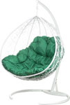 Кресло подвесное  Bigarden ``Gemeni Promo``, белое, зеленая подушка, geminipromoWG, 2229690701570