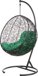 Кресло подвесное  Bigarden ``Kokos``, черное, со стойкой, зеленая подушка, KokosBlackG, 2340020559170