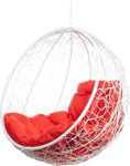Кресло подвесное  Bigarden ``Kokos``, белое, без стойки, красная подушка, KokosWhiteBSR, 2229690699822