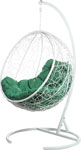 Кресло подвесное  Bigarden ``Kokos``, белое, со стойкой, зеленая подушка, KokosWhiteG, 2229690696050