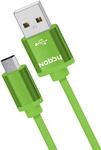 USB кабель Nobby Practic microUSB,1 м, 2А, DT-005 зеленый 0204NB-005-001