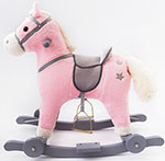 Лошадка каталка-качалка Amarobaby (Prime), с колесами, розовый, 63x35x60 см AMARO-28P-R0