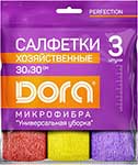 Для ручной очистки поверхностей Dora Набор салфеток из микрофибры ``Универсальная`` 3