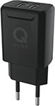 Сетевое з/у QUB QWC34BLK (2 USB, 3.4A, цвет черный)